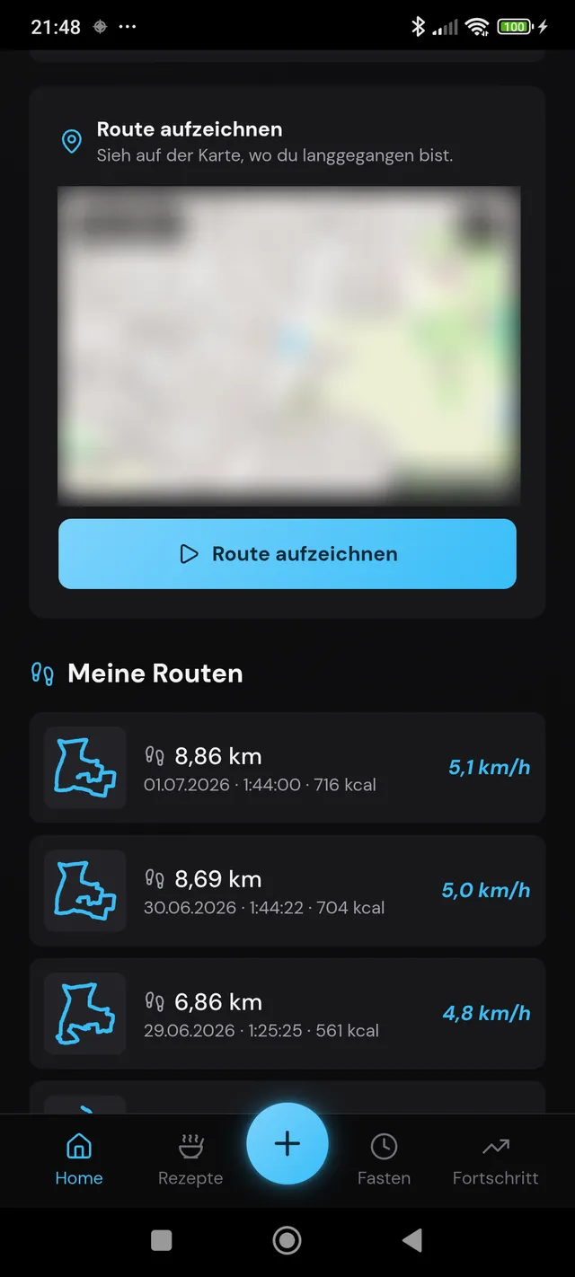 Strecke per GPS