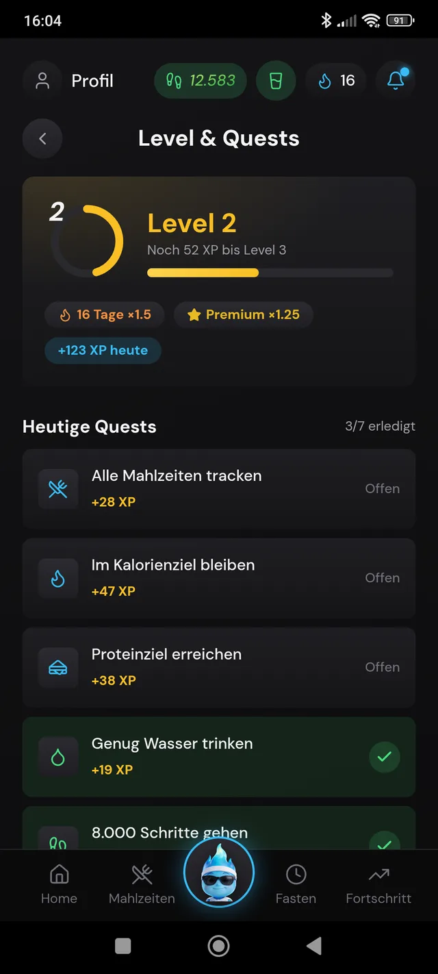 Level & Quests